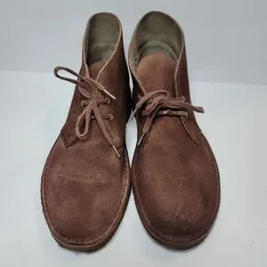 CLARKS Mens Originals Wallabee 11826 Leather Chukka Boots Brown Size 8.5 Marron Wallabee Scout – Premier main image 4